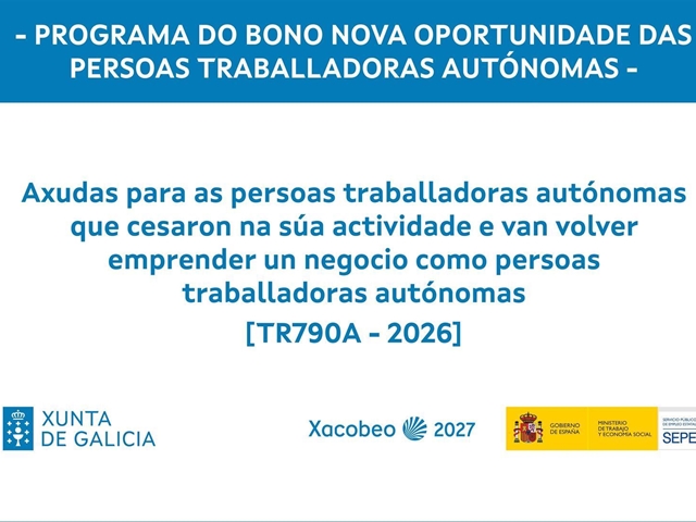 Programa do bono nova oportunidade das persoas traballadoras autónomas