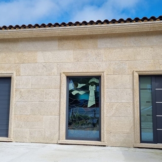 Buzo y faro - encargo vidriera emplomada - COMMISSION - VENDIDA (SERANS) - Imagen 2