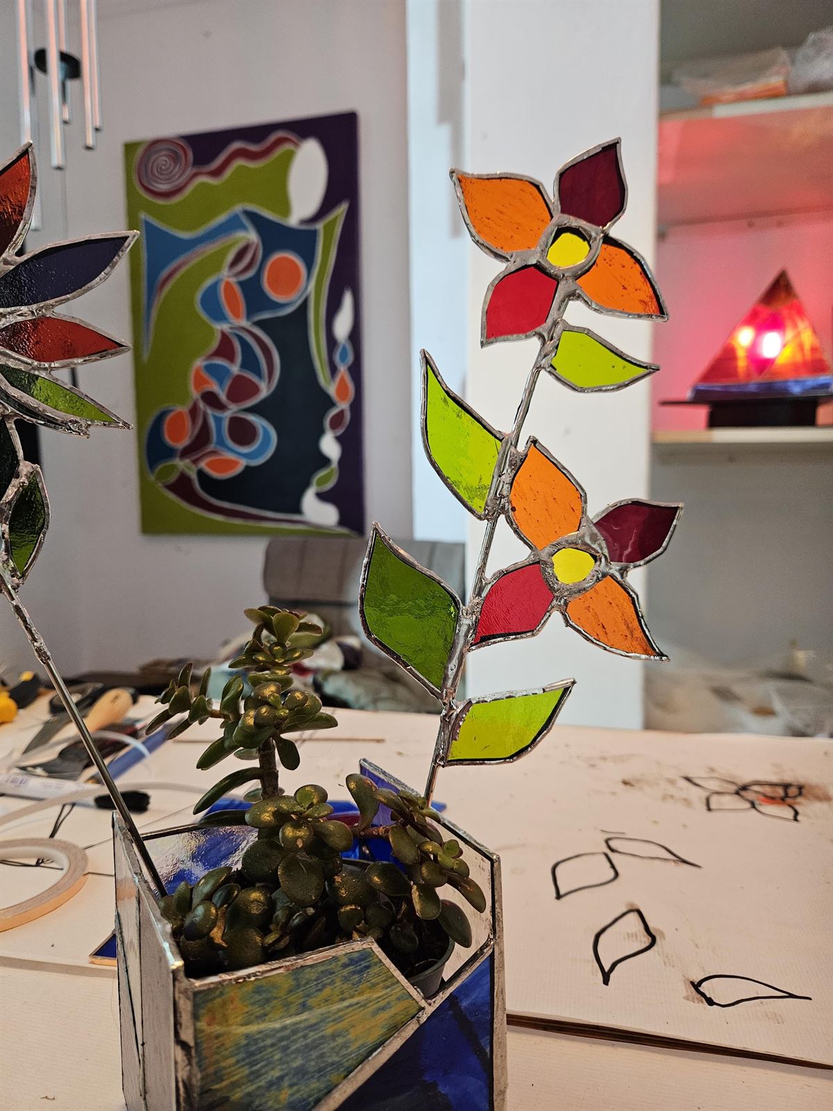 Flores - estilo tiffany - Imagen 6