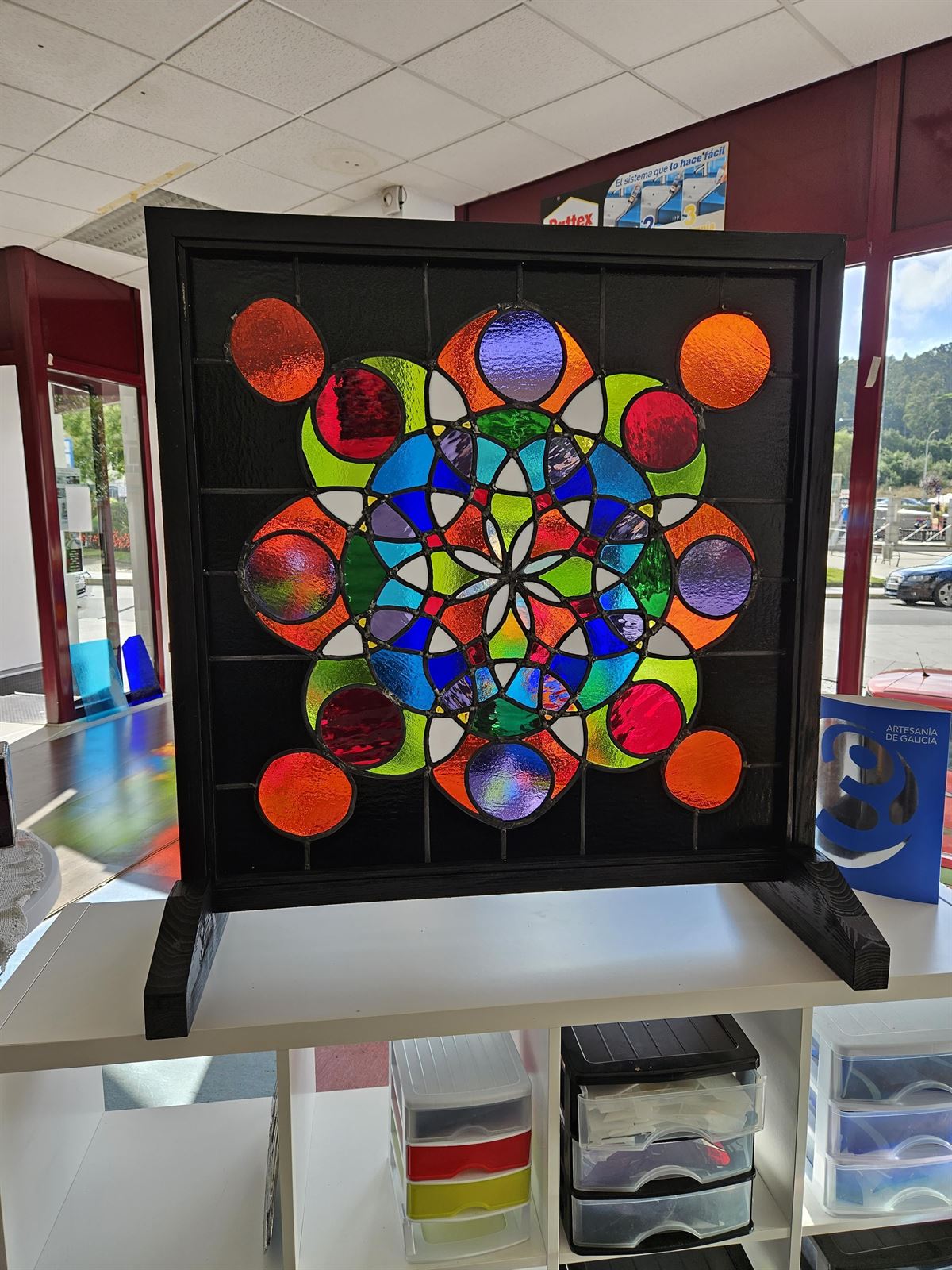 Mandala Love - vidriera emplomada (Vendido) - Imagen 1