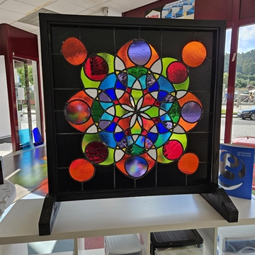 Mandala Love - vidriera emplomada (Vendido) - Imagen 1