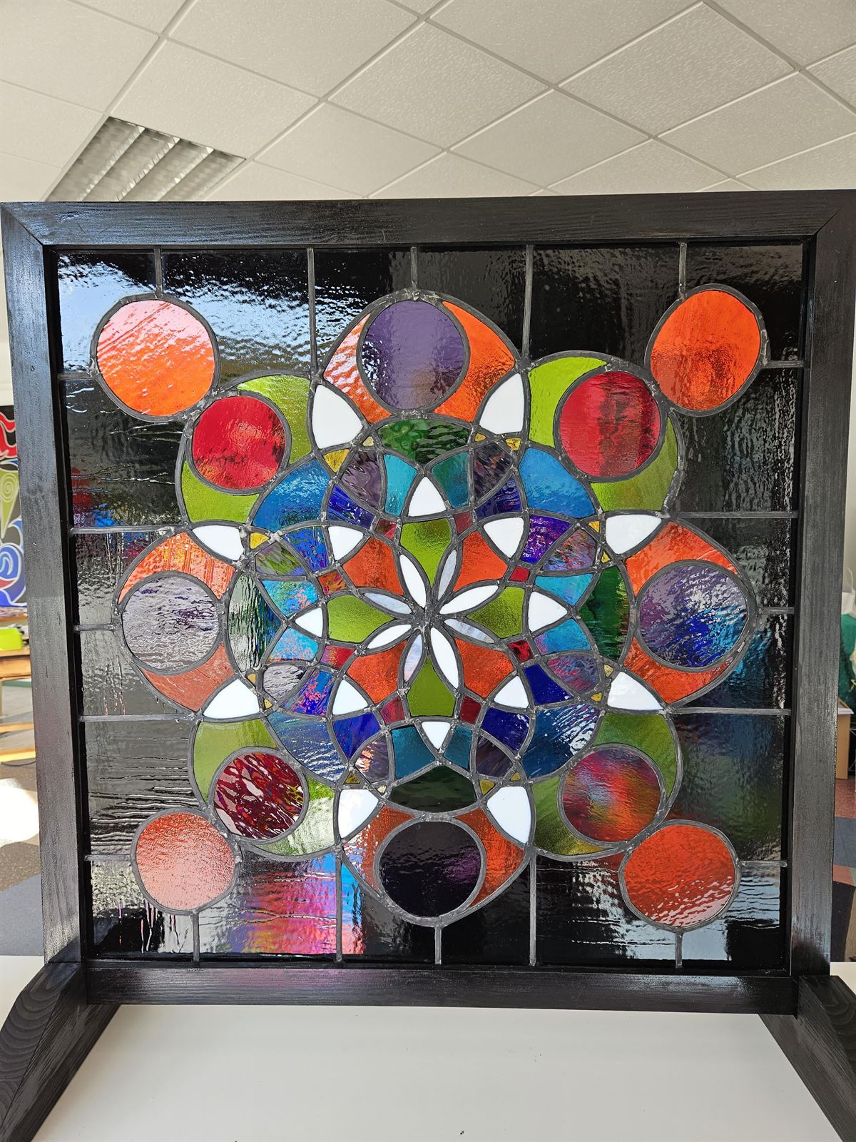 Mandala Love - vidriera emplomada (Vendido) - Imagen 2