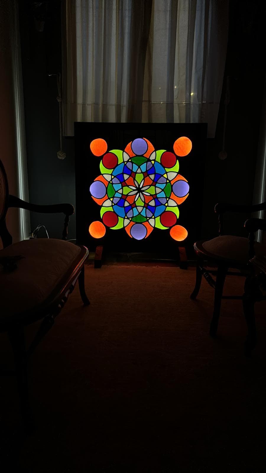 Mandala Love - vidriera emplomada (Vendido) - Imagen 3