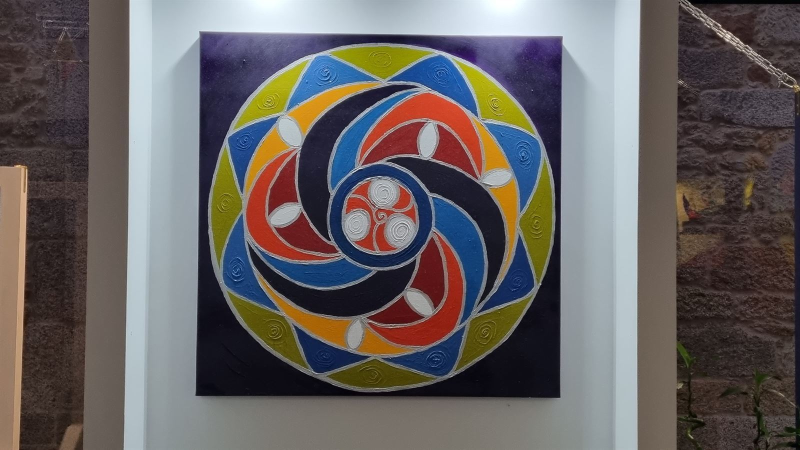 Oración a Dios - Mandala Celta 'Óleo sobre lienzo' - Imagen 1