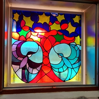 Roble y Arrendajos - Encargo vidriera emplomada - Imagen 2